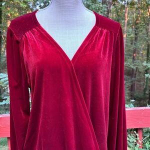 Wonderly Women's Velvet Velour Top
Long Sleeves  Festive Large